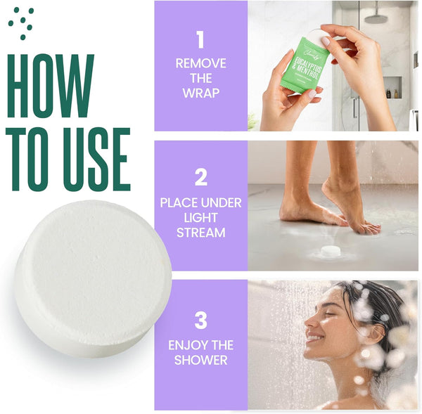 Cleverfy Shower Steamers Aromatherapy for Women and Men Ã¢ÂÂ Self-Care Shower Bombs for Stress Relief and Relaxation Ã¢ÂÂ 6 Tablets