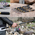Sougayilang Telescopic Fishing Rod - 24 Ton Carbon Fiber Ultralight Fishing Pole with CNC Reel Seat, Portable Retractable Handle, Stainless Steel