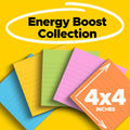 Post-it Super Sticky Notes, 4 x 4 in, Neon Fizz, 6 Lined Pads | School Supplies and Oﬃce Supplies, 2X the Sticking Power 4" x 4"