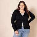 Amazon Essentials Women's Lightweight Cardigan Sweater Regular Large Black