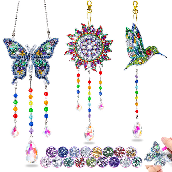 Crafts for Kids Ages 8-12, Birthday Gifts Presents for 6 7 8 9 10 11 Year Old Girls Diamond Painting Kits for Girl Toys Age 5-11 Teen Adults Wind