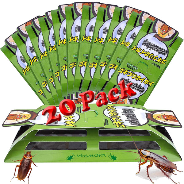 Roach Trap (20Pack) -Cockroach Traps Indoor with Bait,Roach Motel -Child Hild & Pet Friendly