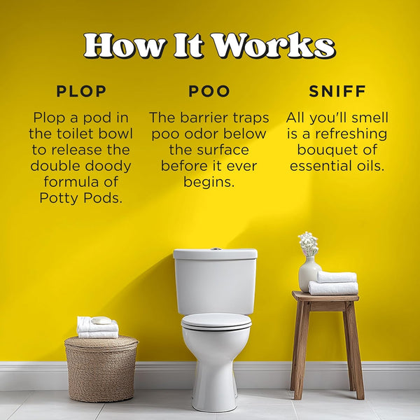 Poo~Pourri Original Citrus Before-You-Go 2-in-1 Toilet Potty Pods 20ct - Bathroom Odor Remover & Toilet Cleaner - Plant Based Ingredients &