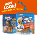 Purina Busy Bone Made in USA Facilities, Long Lasting Small/Medium Breed Adult Dog Chews, Peanut Butter Flavor - (Pack of 4) 6 Ct. Pouches