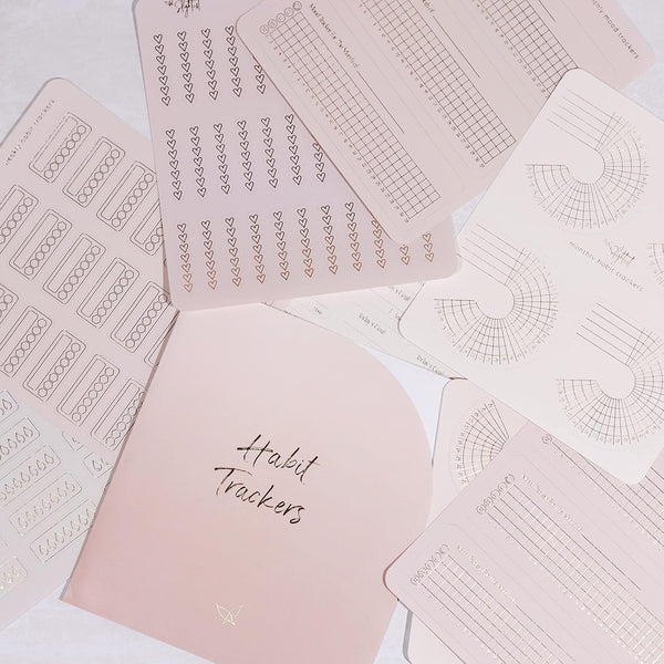 Habit Tracker Stickers - Foil Planner Stickers - Tracking - Mood Trackers - Hydration Trackers - Goal Trackers - Daily Trackers - to Do Lists -