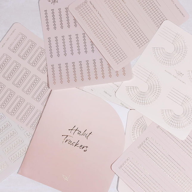 Habit Tracker Stickers - Foil Planner Stickers - Tracking - Mood Trackers - Hydration Trackers - Goal Trackers - Daily T