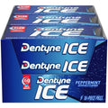 Dentyne Ice Peppermint Sugar Free Gum, 9 Packs of 16 Pieces (144 Pieces) | Chewing Gum, Perfect for Long Lasting Fresh Breath at School, Work &