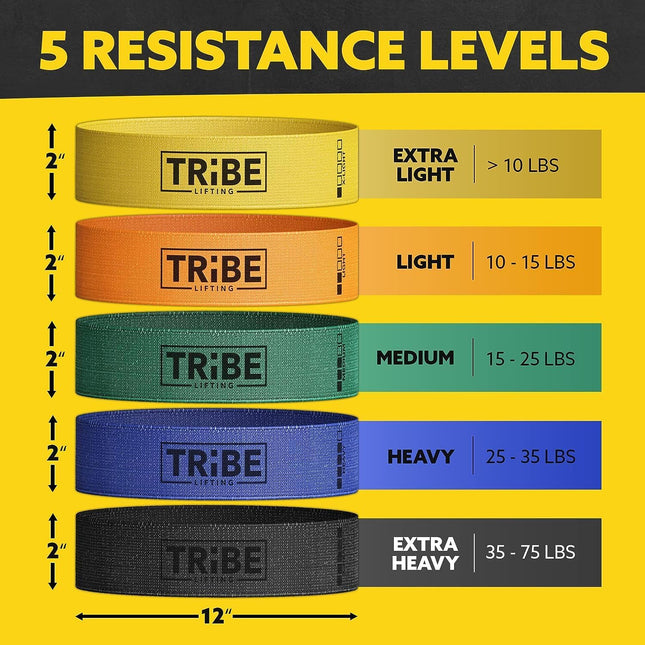 Fabric Resistance Bands for Working Out - Booty Bands for Women and Men - Exerci
