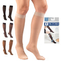 Truform Sheer Compression Stockings, 15-20 mmHg, Women's Knee High Length, Dot Pattern, Nude, Medium Nude Medium (1 Pair) Dot Pattern