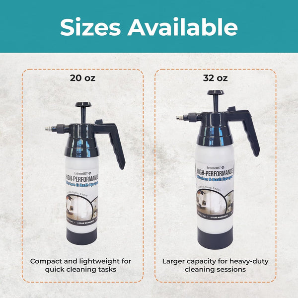 Extrememist High-Performance Kitchen & Bath Sprayer | Refillable Pressurized Sprayer | Ultra-Fine Mister | Continuous Spray Bottle for Cleaning |