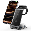 Intoval Aluminum 3 in 1 Wireless Charging Station for iPhone 17 16 15 14 13 12 11 Pro Max XR, Wireless Charger for Apple Watch 11 10 9 8 7 Ultra