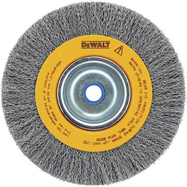 DEWALT Wire Wheel For Bench Grinder, Crimped Wire, 8-Inch (DW4906) Medium