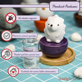 Spiky Hedgehog, Non-Electric Ceramic Diffusers for Essential Oils and Aromatherapy Fragrance, White Ceramic Diffusers in Car or Desk Office Decor