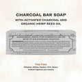 The Grandpa Soap Company Charcoal Bar Soap - With Activated Charcoal Hemp Seed and Mint Oil, Detoxifies, Draws Out Dirt and Toxins, Clear