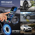 360° Rotatable Vacuum Magnetic Phone Holder, Foldable and Retractable Suction Cup Car Phone Mount for Car/Gym/Mirror/Smooth Surface, Compatible