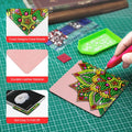 8 Pcs Diamond Art Corner Bookmarks Leather Dimond Painting Book Mark Kit for Adults Paint by Dots Bookmarkers Craft DIY Gem Small Dotz Gifts for