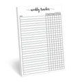 321Done Weekly Tracker Notepad - 50 Sheets (5.5" X 8.5") - Habit Tracking Days of Week Tear-Off Sheets, Planner Organizing - Made in USA - Simple