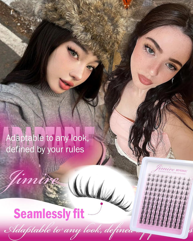 Fairy Lash Clusters Natural Look Manga Eyelash Clusters Wispy D-Curly Cluster Ey