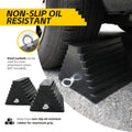 MaxxHaul Rubber Wheel Chock 2 Pack, Large 10" x 8" x 6" Heavy Duty Tire Stop with Non Slip All Weather Grip, Oil Resistant Rubber Block with Steel