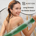ADETON African Net Sponge Authentic with Knots, 2 Pieces Exfoliating Body Scrubber, Sapo Bath Sponge, Nylon Loofah Washcloth, Back Scrub for