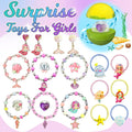 Bath Bombs for Girls Kids with Surprise Inside, 20 Fun Princess Fizzy Bath Bomb with Jewelry Toys, Mermaid Gifts for Daughter Granddaughter Niece,