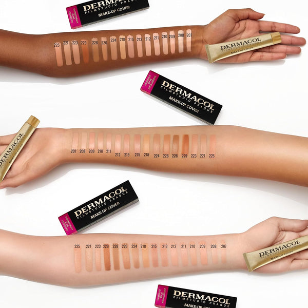 Dermacol - Full Coverage Foundation, Liquid Makeup Matte Foundation with SPF 30, Waterproof Foundation for Oily Skin, Acne, & under Eye Bags,