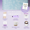Unboxme Lavender Spa Gift Set - Relaxation Gifts for Women with Candle & Bath Bombs - Perfect Self-Care Gift for Women, Birthdays, Christmas, Get