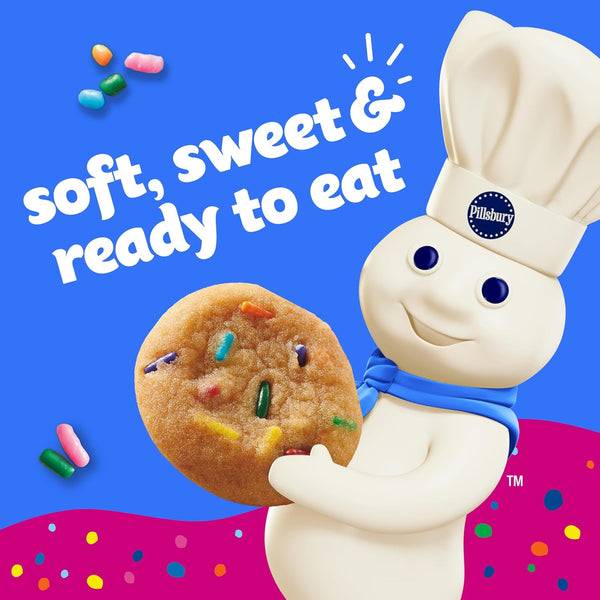Pillsbury Mini Soft Baked Cookies, Funfetti, Snack Bags, 10 Ct, 10 oz Funfetti 10 count (Pack of 1)