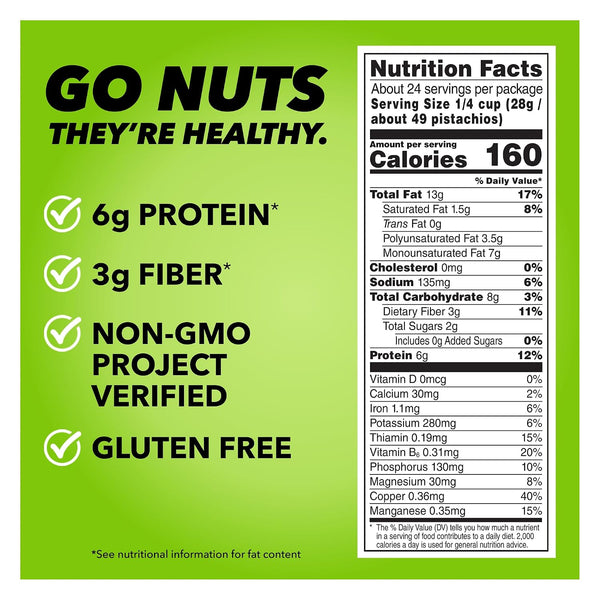 Wonderful Pistachios No Shells, Roasted & Salted Nuts, 24 Ounce Bag Roasted & Salted 24 Ounce (Pack of 1)
