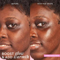 Glow Recipe Hue Drops Bronzing Drops, Tinted Face Serum, Glow Primer + Liquid Highlighter, Niacinamide + Hyaluronic Acid, Radiant Warm Glow,