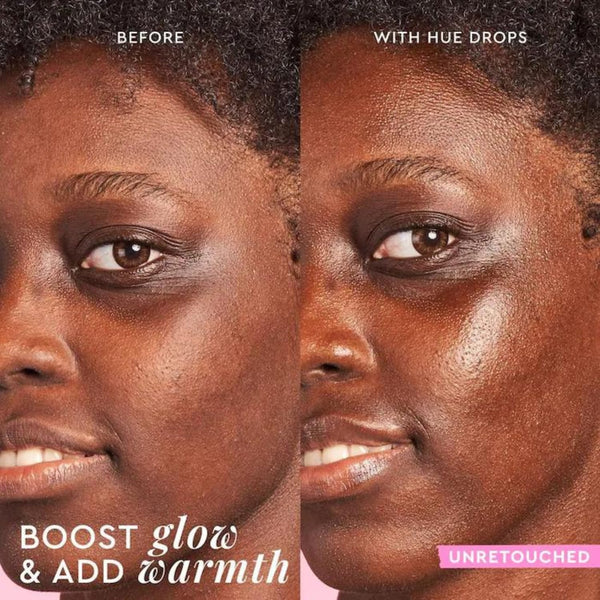 Glow Recipe Hue Drops Bronzing Drops, Tinted Face Serum, Glow Primer + Liquid Highlighter, Niacinamide + Hyaluronic Acid, Radiant Warm Glow,