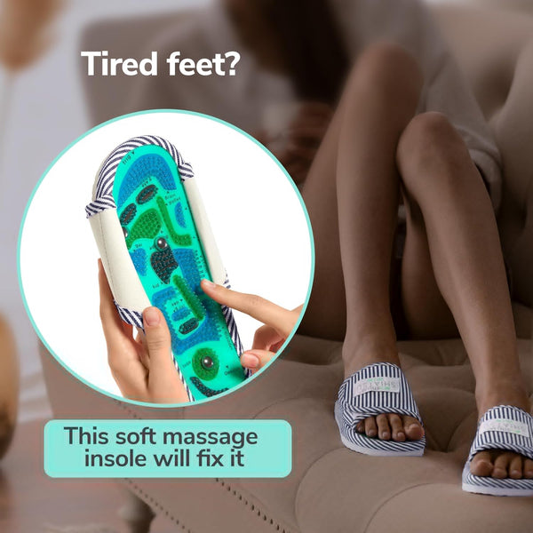 Shiatsu Home Acupressure Massage Slippers for Plantar Fasciitis, Acupuncture Foot Massager, Pain Relief & Muscle Relaxation