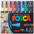 Posca Paint Markers, 5M Medium Acrylic Markers with Reversible Tips, Artist Recommended For Gifts, Fabric, Metal, Glass, Wood and Canvas, Assorted