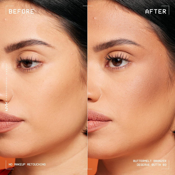 NYX PROFESSIONAL MAKEUP Matte Buttermelt Bronzer, Longwear Face Makeup with up to 12 Hours of Wear, Vegan Formula - Deserve Butta (Light Medium Cool)