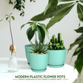 Utopia Home - Plant Pots Indoor with Drainage - 7/6.6/6/5.3/4.8 Inches Home Decor Flower Pots for Indoor Planter - Pack of 5 Plastic Planters for