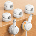 Lamicall 6Pack Rotatable Cord Organizer Cable Clips - [1s Lock] Spring Cord Holder, Desk Phone Charger Cable Management, Wire Keeper for