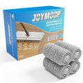 JOYMOOP Microfiber Flat Mop Pads, Washable Replacement Pads for 13 Inch Mop System, Grey, Pack of 4 13.0 × 4.9 Inch 4 Pcs 13" - 4 Grey