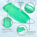 Slippery Racer Downhill Xtreme Flexible Adults and Kids Plastic Toboggan Snow Sled for up to 2 Riders with Pull Rope and Handles 2 PACK RED/GREEN
