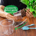 Bluepro 36 Packs 5/4/3.5 Inch Reinforced Clear Nursery Pots with Drainage Hole, Transparent Variety Pack Plastic Plant Pot Seedling Planter for