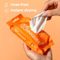 Real Techniques Miracle Quick Dry Brush Wipes, Remove Product Build-Up, Easily Switch Colors, Fast Drying, Convenient Makeup Brush Cleaner,