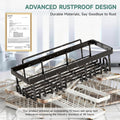 Veken Shower Caddy 6-Pack, Bathroom Organizers and Storage Shelves, Black Black 6-Piece Set