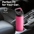 24 Oz Insulated Water Bottle for Sports: 3 Lids, Leakproof, Keep Cold 24H, Car Cupholder Friendly, Stainless Steel Water Flask with Straw and