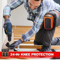 REXBETI Knee Pads for Work, Construction Knee Pads for Men, Heavy Duty Comfortable Anti-Slip Foam Gel Knee Pads for Gardening Flooring and