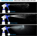 PATIKIL 500Ml/16Oz Plastic Spray Bottles, 8Pcs Adjustable Nozzle Leak Proof Empty Water Mist Stream Sprayer for Cleaning Solutions Plants Hair, Blue