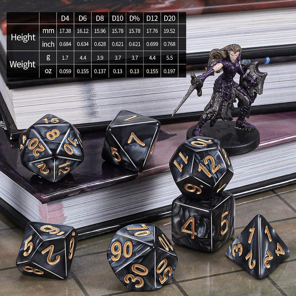 CiaraQ Polyhedral Dice Set - DND Role Playing Dice | Acrylic RPG Dice for Dungeons and Dragons MTG Table Games, Mixed colors, 140pcs Mixed Colors 140