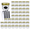 4oz Glass Jars With Regular Lids,Mini Wide Mouth Mason Jars,Clear Small Canning Jars With Gold Lids,Canning Jars For Honey,Herbs,Jam,Jelly,Baby
