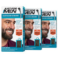 Just for Men Mustache & Beard, Beard Dye for Men with Brush Included, with Keratin Biotin Aloe and Coconut Oil for Healthy Facial Hair - Dark