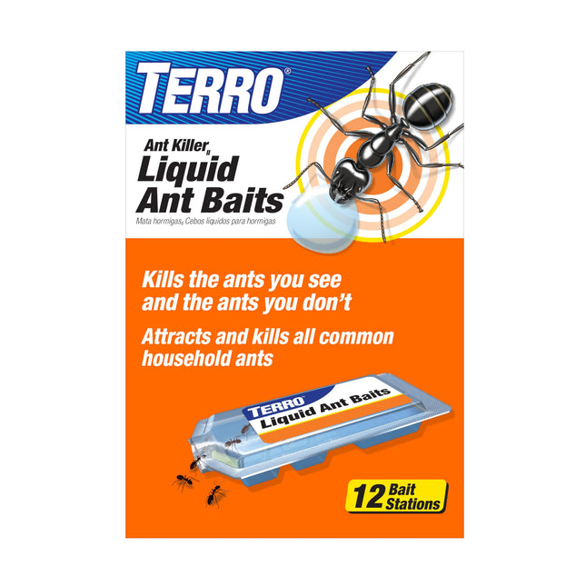TERRO Ant Killer Bait Stations T300B - Liquid Bait to Eliminate Ants - 12 Count 