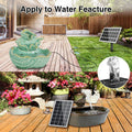 Solar Fountain Kit Works in Shade Glass,3.5W Solar Water Pump with 2000Mah Battery, Solar Bird Bath Fountain with Sucker and Stake for Garden,