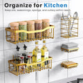 Shower Caddy 5 Pack,Adhesive Shower Organizer for Bathroom Storage&Home Decor&Kitchen,No Drilling,Large Capacity,Rustproof Stainless Steel
